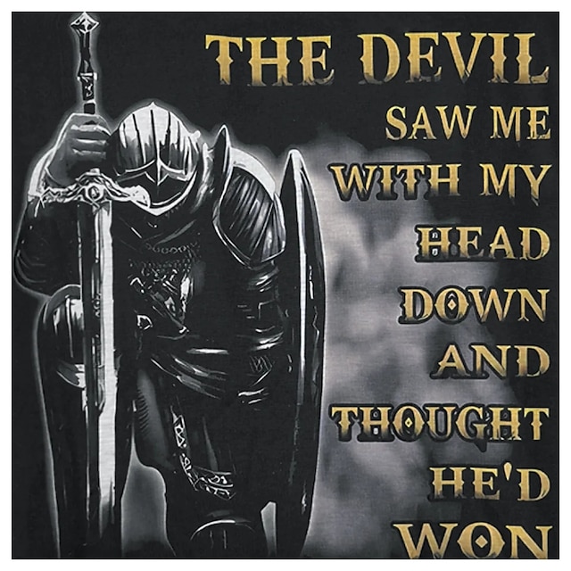 Bold Templar Cross Graphic Tee with Custom 3D Print – Casual Streetwear