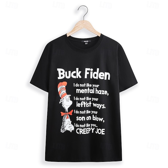 Classic Cotton Graphic Tee with Bold Letter Print for Casual and Outdoor Wear - Summer Essential