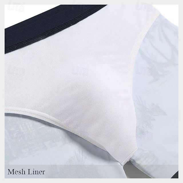 Flag 3D Print Swim Trunks with Elastic Waist and Drawstring – Ideal for Beach and Surfing