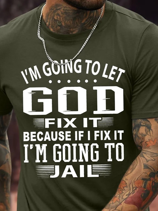 Green 100% Cotton Graphic Tee with Faith Print - Classic Crew Neck Casual Style for Summer and Streetwear