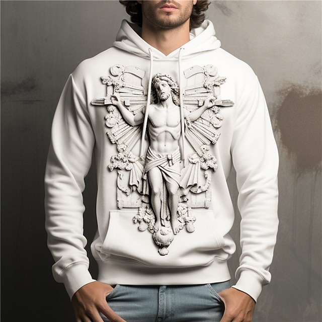 Graphic 3D Print Animal Hoodie – Casual Long Sleeve Sweatshirt for Sports, Outdoor, and Vacation