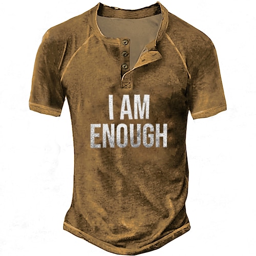 Stylish 3D Print Henley Shirt with Graphic Design – Long Sleeve Casual Tee for Everyday Wear