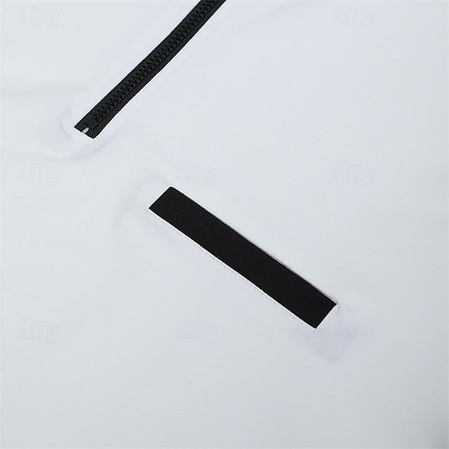 Quarter Zip Polo Pullover - Plain Long Sleeve, Pocket Design, Versatile Regular Fit for Spring & Fall