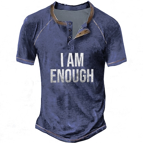Stylish 3D Print Henley Shirt with Graphic Design – Long Sleeve Casual Tee for Everyday Wear