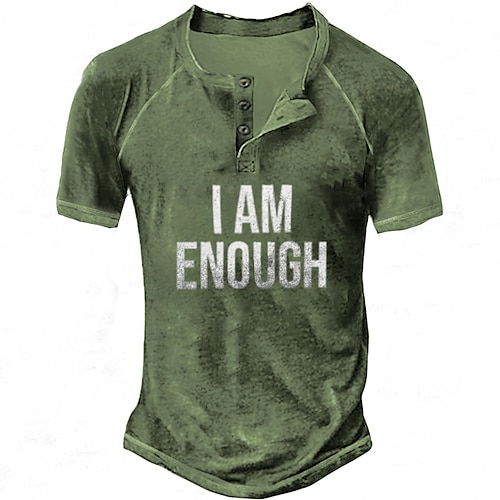 Stylish 3D Print Henley Shirt with Graphic Design – Long Sleeve Casual Tee for Everyday Wear